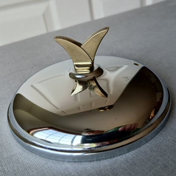 Kromex Polka Dot Glass Jar with Lid 4" strawberry Vintage 50s MCM preserves - Picture 3 of 16